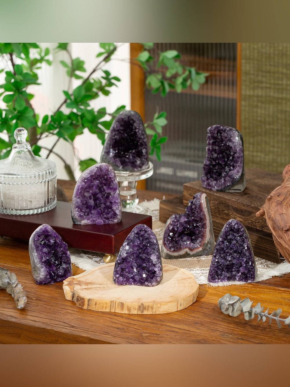 🆕New Amethyst Crystal Cluster Geode: Purple Crystal Cluster
